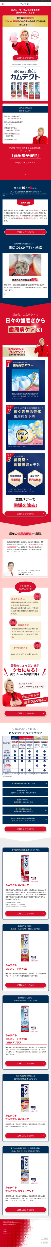 ランディングページ画像　カムテクト｜歯周病予防ハミガキ