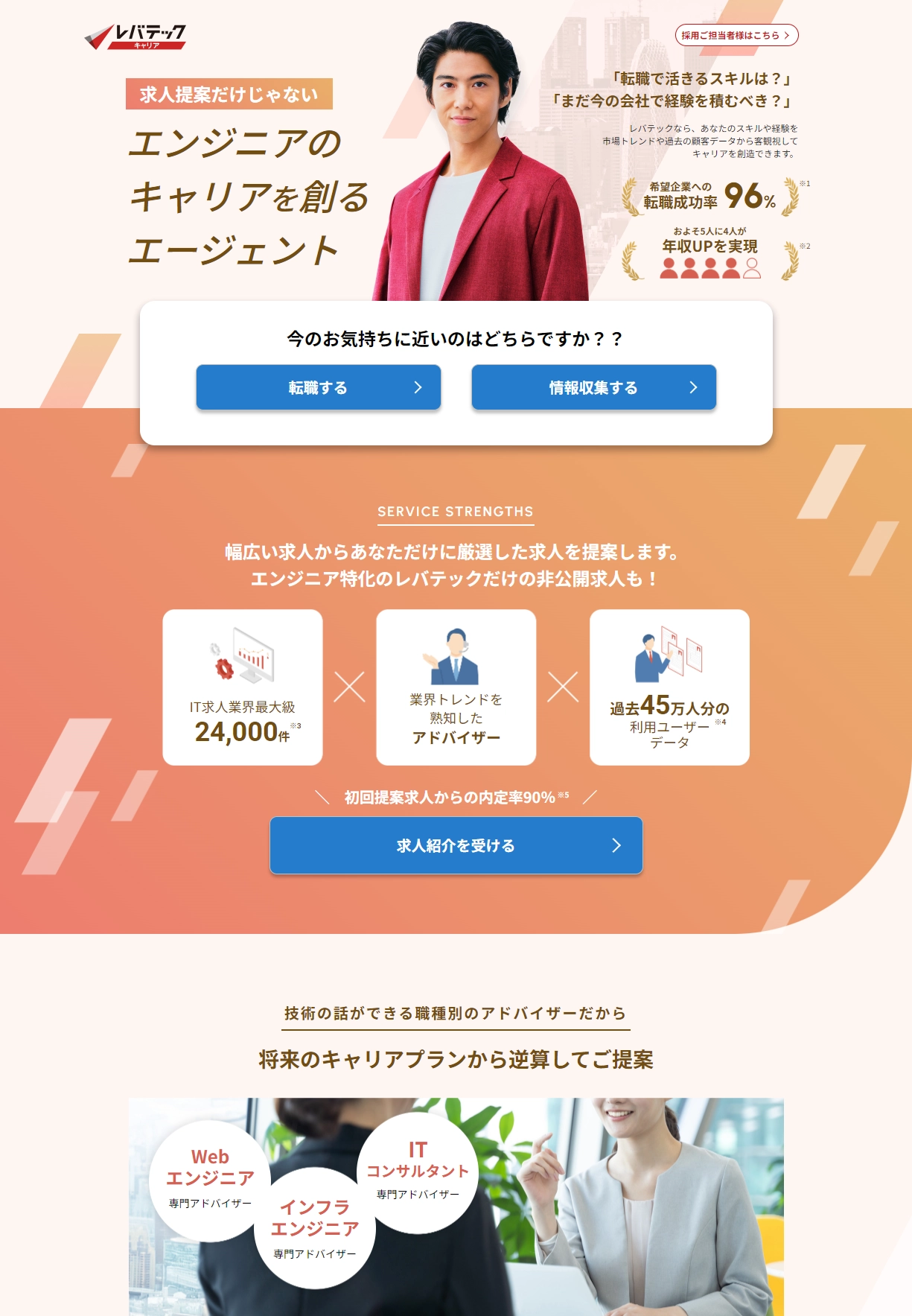 ランディングページサムネイル　【公式】レバテックキャリア｜ITエンジニアの転職/求人サイト